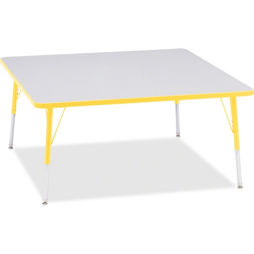 Jonti-Craft, Inc.  Activity Table, Square, 24"-13"x48"x48", Yellow