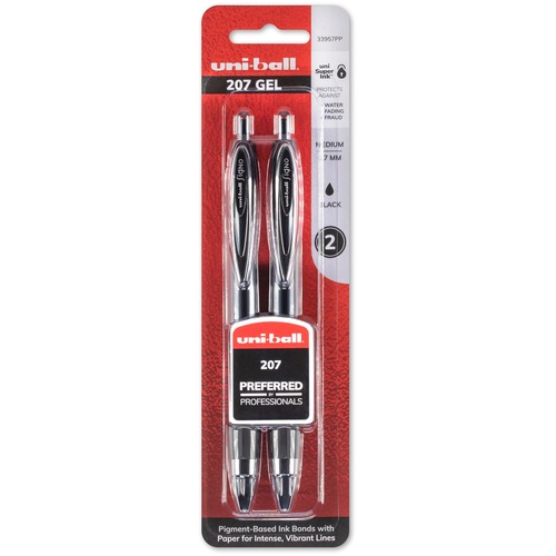 Sanford Brands  Gel Pens, Retractable, Refillable, 0.7mm, 2/PK, BK
