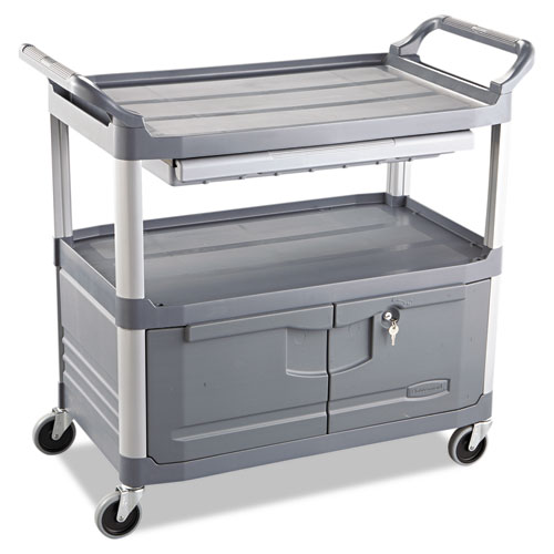 XTRA INSTRUMENT CART, 300-LB CAPACITY, THREE-SHELF, 20W X 40.63D X 37.8H, GRAY