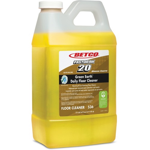 Betco Corporation  Floor Cleaner, Foaming, 1/2 Gal (2 Liter), 4/CT, Yellow