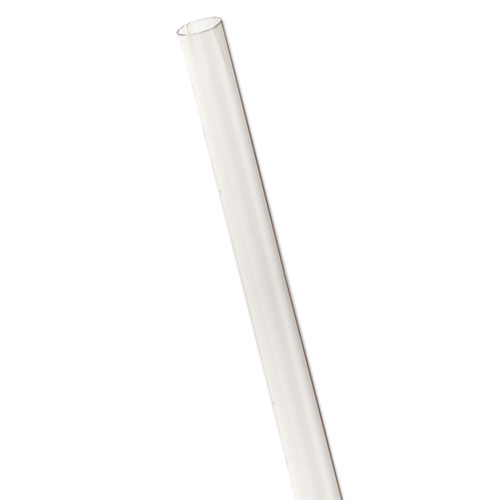 7.75" Clear Unwrapped Straw - Case, 400/pk, 24 Pk/ct