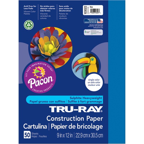 PAPER,CONST,9X12,BLUE,50SH