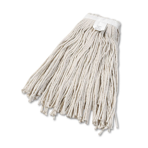 Cut-End Wet Mop Head, Cotton, No. 24, White 12/carton