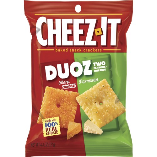 Keebler Co.  Baked Snack Crackers, Duoz, Cheddar/Parm, 4.3 oz., 6/CT, NA