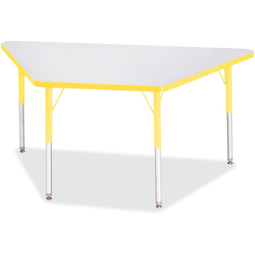 Jonti-Craft, Inc.  Activity Table, Trapezoid, 24"-31"x30"x60, Yellow