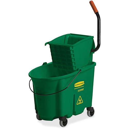Rubbermaid Commercial Products  Wavebrake Mop Bucket/Wringer System, 35Qrt, Green
