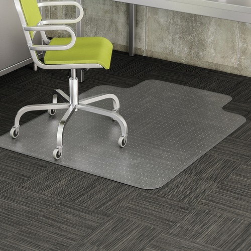 DURAMAT MODERATE USE CHAIR MAT, LOW PILE CARPET, FLAT, 36 X 48, LIPPED, CLEAR