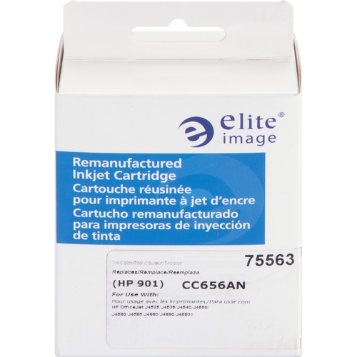 Elite Image  Ink Cartridge, Remanuf. HP CC656A, 360 Page Yield, Tri-Color