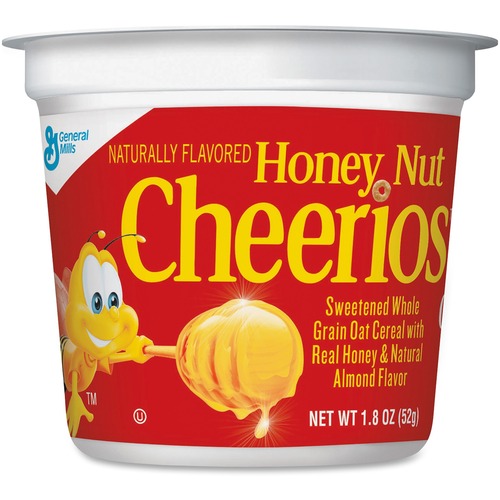 General Mills  Cereal-In-A-Cup,Singles,1.83 oz.,6/PK,Honey Nut Cheerios