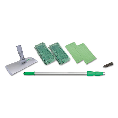 Indoor Window Cleaning Kit, Aluminum, 72" Extension Pole, 8" Pad Holder