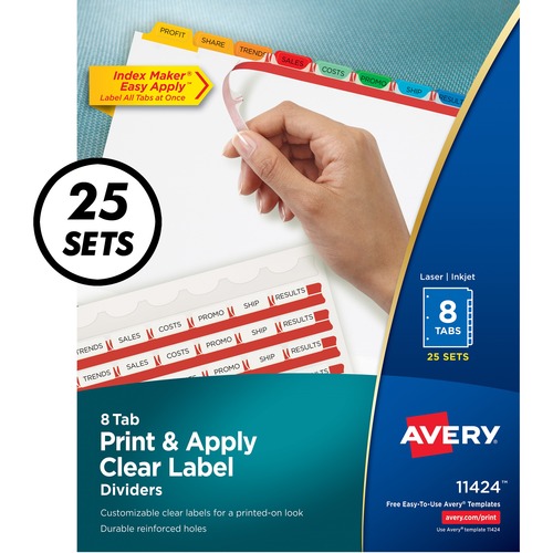 DIVIDERS,INDEX,8TAB,BRIGHT