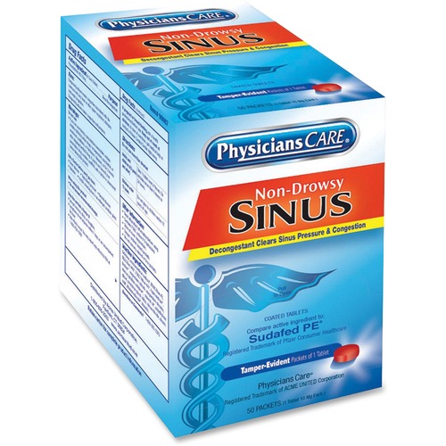 Sinus Decongestant Congestion Medication, 10mg, One Tablet/pack, 50 Packs/box