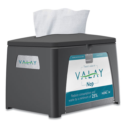 VALAY TABLE TOP NAPKIN DISPENSER, 6.5 X 8.4 X 6.3, BLACK