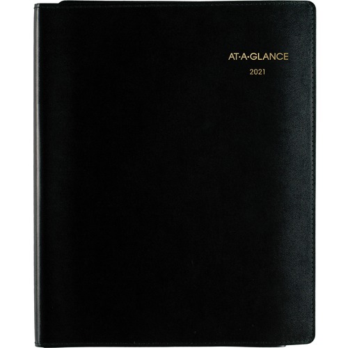 PLUS WEEKLY APPOINTMENT BOOK, 11 X 8.25, BLACK, 2021-2022