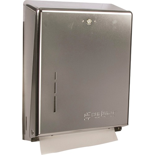 San Jamar  Dispenser,f/Towels, 500Sht Cap,11-3/8"x4"x14-3/4", 5/CT, CE
