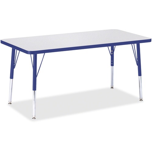 Jonti-Craft, Inc.  Kidz Activity Table, 24"x48"x15"-24", Gray/Blue