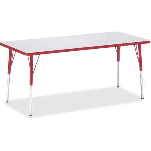 Jonti-Craft, Inc.  Activity Table, Rectangle, 24"-31"x30"x72", Red