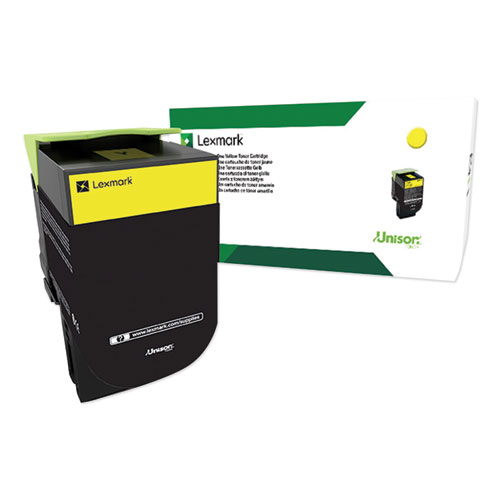 Lexmark 80C0XYG (TAA Compliant Version 80C1XY0) Yellow OEM Toner Cartridge