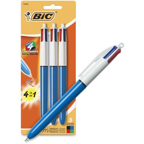 PEN,4 COLOR, RET,3/PK,AST