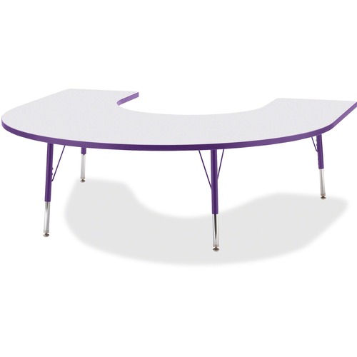 Jonti-Craft, Inc.  Activity Table, Horseshoe, 15"-24"x66"x60", Purple