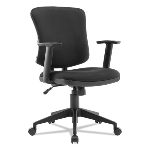 EVERYDAY TASK OFFICE CHAIR, SUPPORTS UP TO 275 LBS., BLACK SEAT/BLACK BACK, BLACK BASE