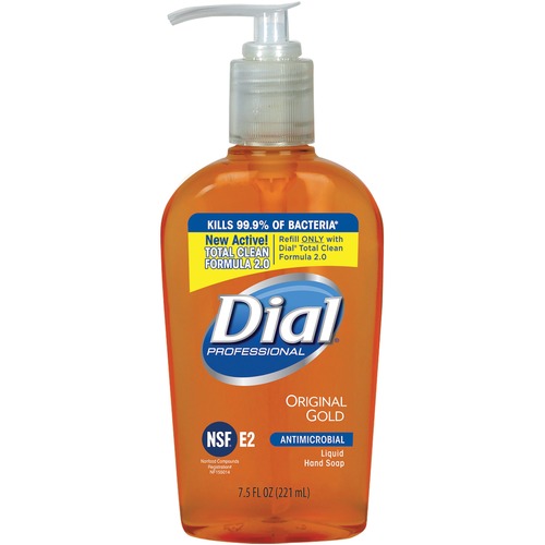 Dial Corporation  Antimicrobial Liquid Soap, Pump, 7-1/2 oz., Original Gold