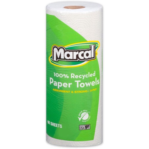 100% Recycled Roll Towels, 2-Ply, 9 X 11, 60 Sheets, 15 Rolls/carton