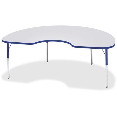 Jonti-Craft, Inc.  Activity Table, Kidney, 24"-31"x48"x72", Blue