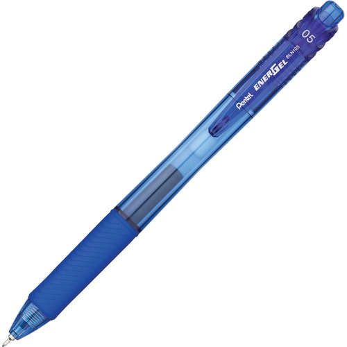 ENERGEL-X RETRACTABLE GEL PEN, 0.5 MM NEEDLE TIP, BLUE INK/BARREL, DOZEN