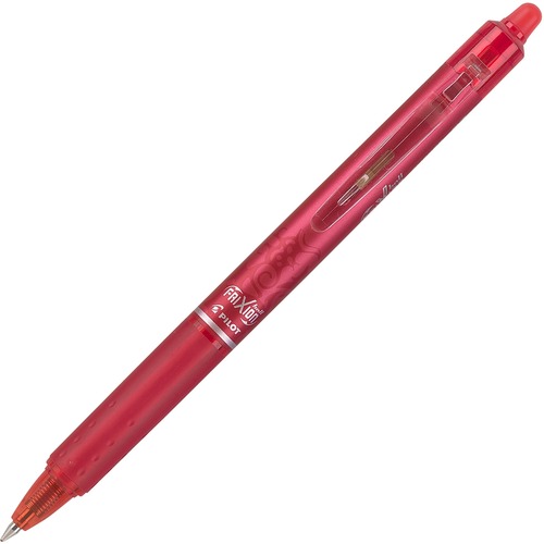 FRIXION CLICKER ERASABLE RETRACTABLE GEL PEN, FINE 0.7 MM, RED INK, RED BARREL