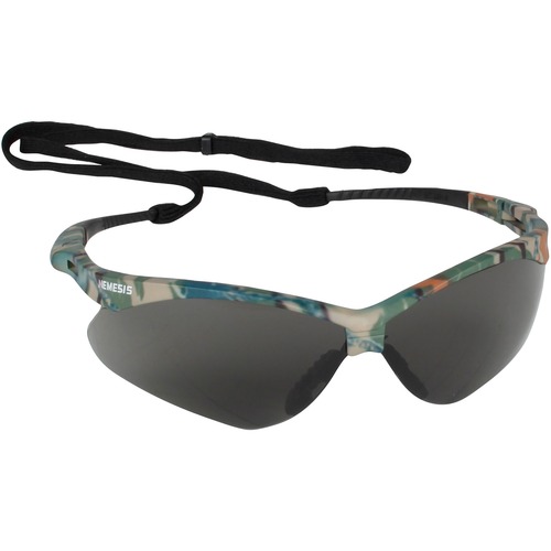 Nemesis Safety Glasses, Camo Frame, Smoke Anti-Fog Lens