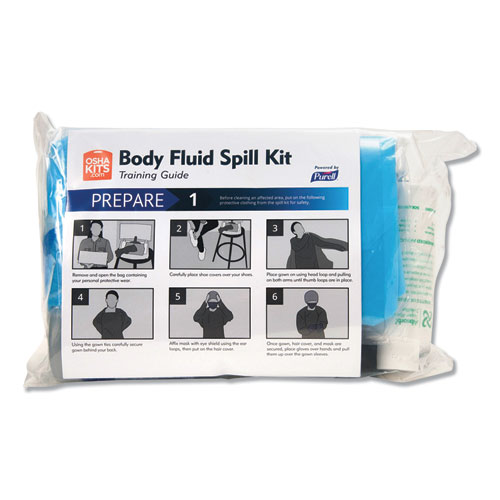 BODY FLUID SPILL KIT, REFILL, 8.5" X 11.3" X 4.5", 2 REFILLS/CARTON