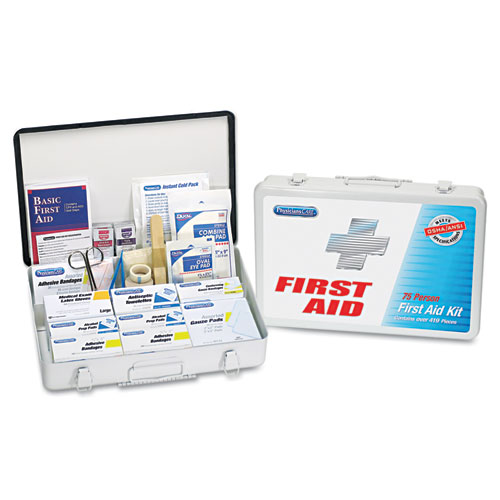 First Aid Kit For Up To 75 People, Metal, 419 Pieces/kit