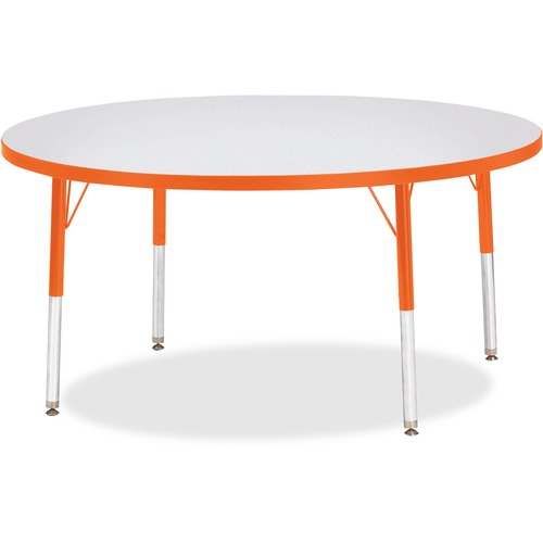 Jonti-Craft, Inc.  Activity Table, Round, 15"-24"x48", Orange