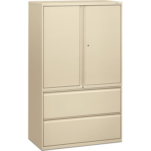 The HON Company  Lateral File,w/ Storage,2-drawer,42"x18"x64-1/2",Putty