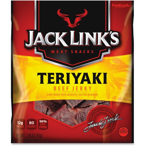 Jack Link's  Teriyaki Beef Jerky, 2.85oz., 8/BG, Multi