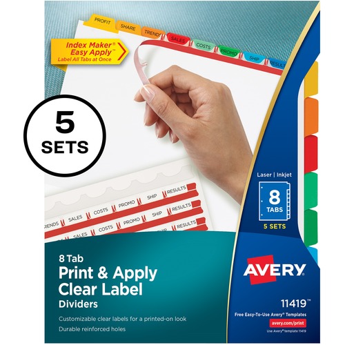 DIVIDERS,INDEX,8TAB,BRIGHT