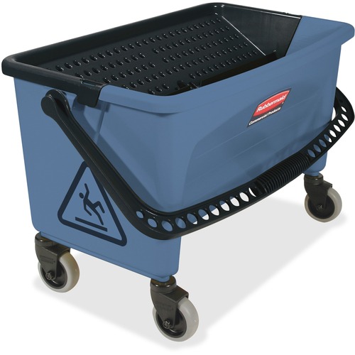 Rubbermaid Commercial Products  Finish Bucket,w/Lid,20-Pad Capacity,26.2"x14.7"x16.2",BE