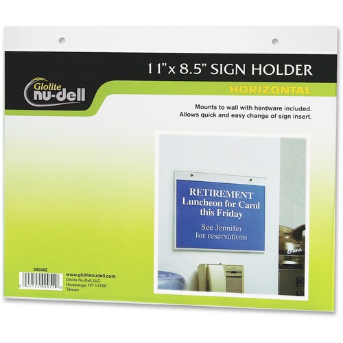 HOLDER,SIGN,WALL,8.5HX11W