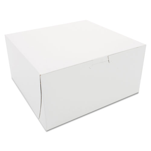 Non-Window Bakery Boxes, 8 X 8 X 4, White, 250/carton