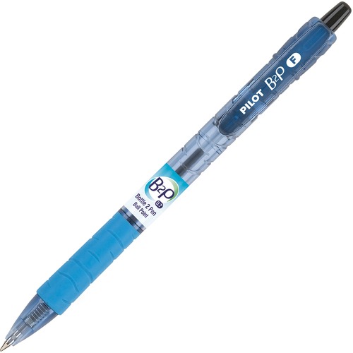 B2P BOTTLE-2-PEN RETRACTABLE BALLPOINT PEN, 0.7MM, BLACK INK, TRANSLUCENT BLUE BARREL, DOZEN