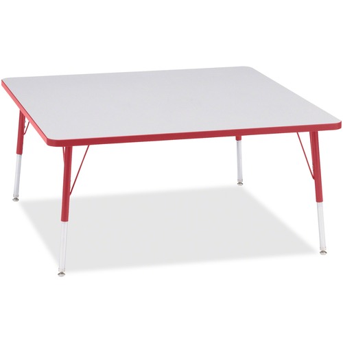 Jonti-Craft, Inc.  Activity Table, Square, 24"-13"x48"x48", Red