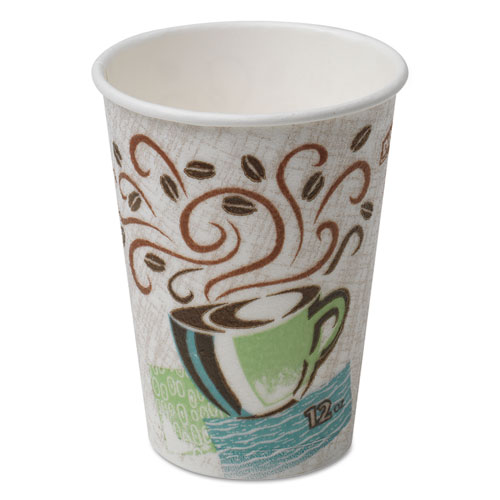 Hot Cups, Paper, 12oz, Coffee Dreams Design, 1000/carton