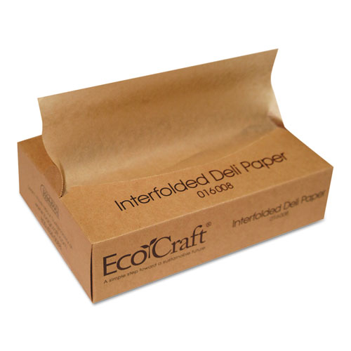 Ecocraft Interfolded Soy Wax Deli Sheets, 8 X 10 3/4, 500/box, 12 Boxes/carton