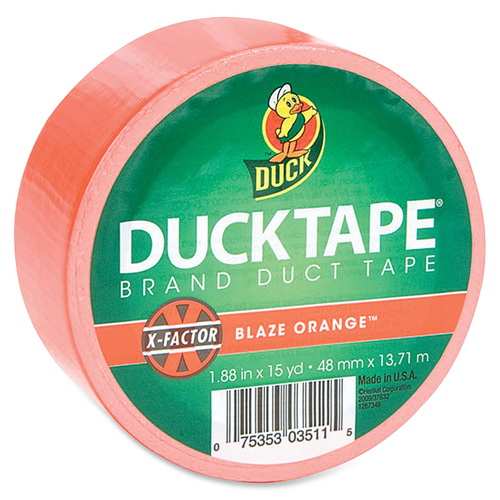 Duck Brand  Duck Tape, 1.88"x15 Yards, Neon Orange