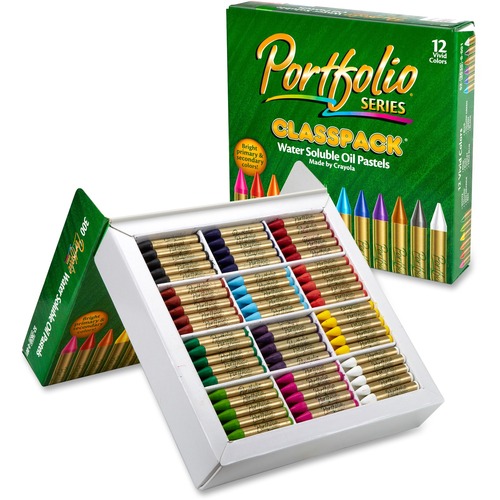 Crayola  Portfolio Classpack Water Soluble Oil Pastels, 300/BX, Ast