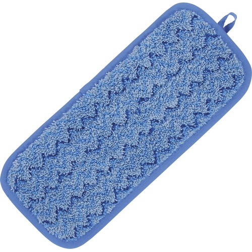 MICROFIBER WALL/STAIR WET MOPPING PAD, BLUE, 13 3/4W X 5 1/2D X 1/2H