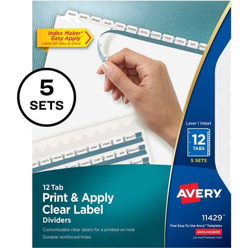 DIVIDERS,INDEX,REG TAB,12TB