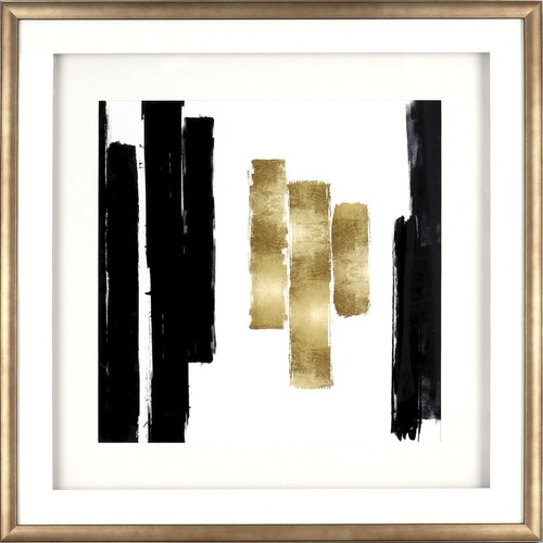 Lorell  Art, Blocks I, 29-1/2"Wx2"Lx29-1/2"H, Black/Gold