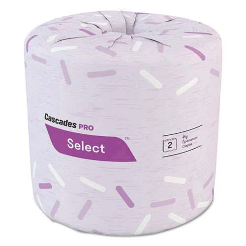 SELECT STANDARD BATH TISSUE, 2-PLY, WHITE, 4.25 X 3.25, 500 SHEETS/ROLL, 96 ROLLS/CARTON